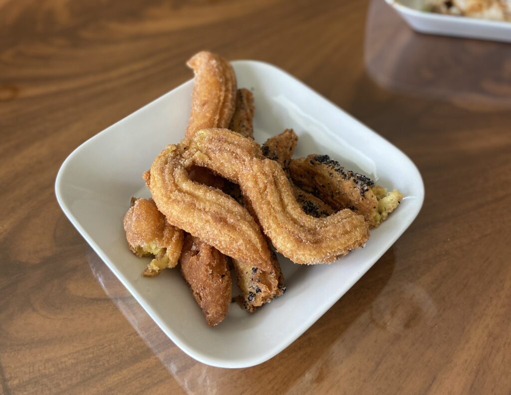 Watson's Counter original and black sesame churros.